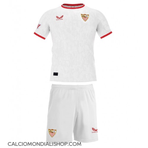 Maglie da calcio Sevilla Prima Maglia Bambino 2024-25 Manica Corta (+ Pantaloni corti)